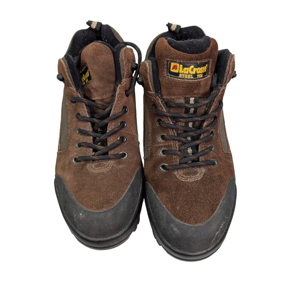 LaCrosse Steel Ascent Toe Work Boots Women's Size 9W Brown Leather Lace Up 7527W